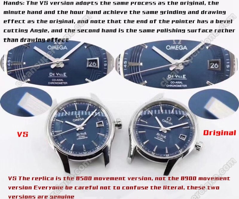 Deville replica watch and the original What is the difference VS Factory Omega blue 431.33.41 Mechanical Men
3