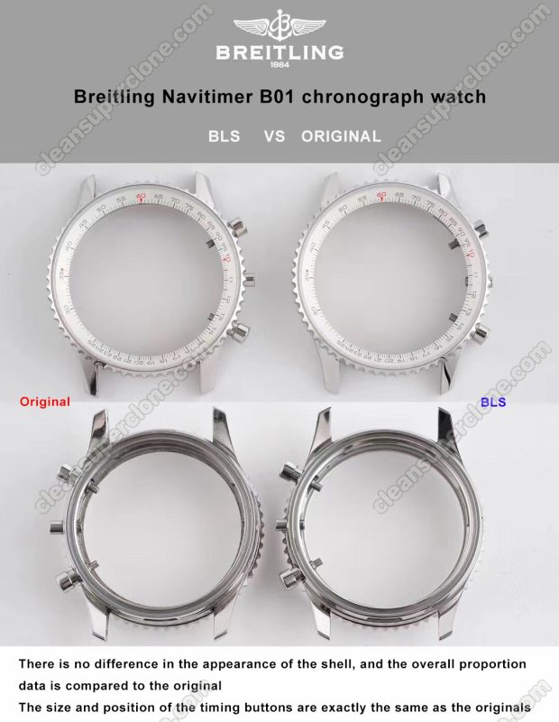 Breitling super clone watch compare the difference between the genuine BLS Factory Navitimer black AB012012 Mechanical Men
4