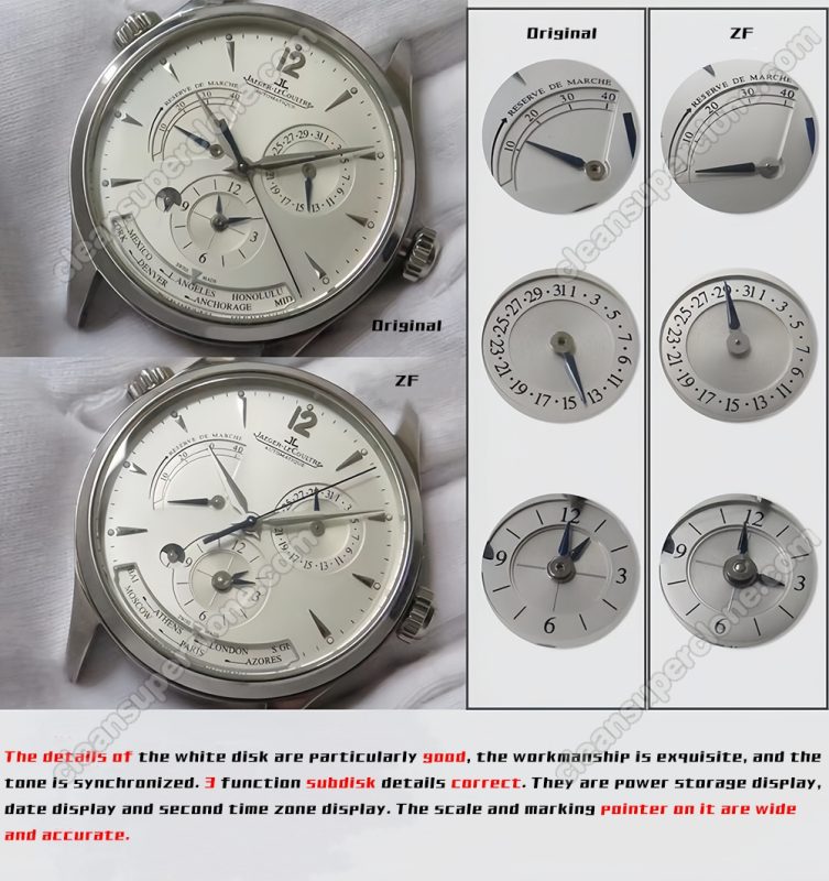 Jaeger-LeCoultre super clone watch compare the difference between the genuine ZF Factory Master Control 1428421 Mechanical Men4