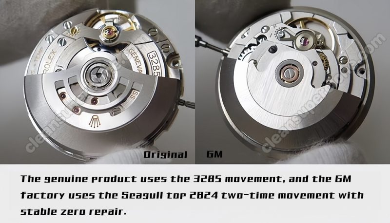 rolex super clone watch compare the difference between the genuine GM Factory blue black Gmt-master ll 126710 Mechanical Men
4