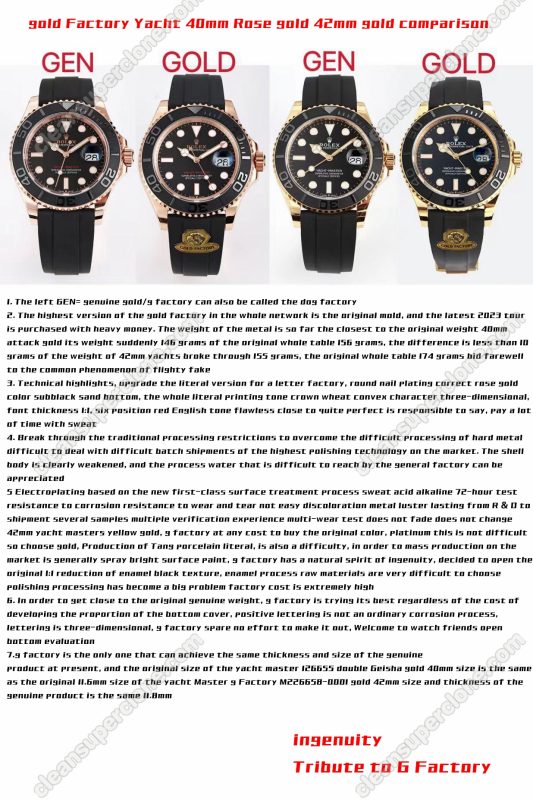 Yacht-master replica watch and the original What is the difference G Factory Rolex 226658 Mechanical Men
4