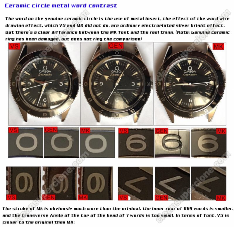 Omega super clone watch compare the difference between the genuine VS Factory Seamaster 233.32.41 Mechanical Men
4