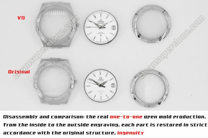 123.10.38 1:1 replica watch and the genuine what is the difference VS Factory Omega Constellation Mechanical Men
4