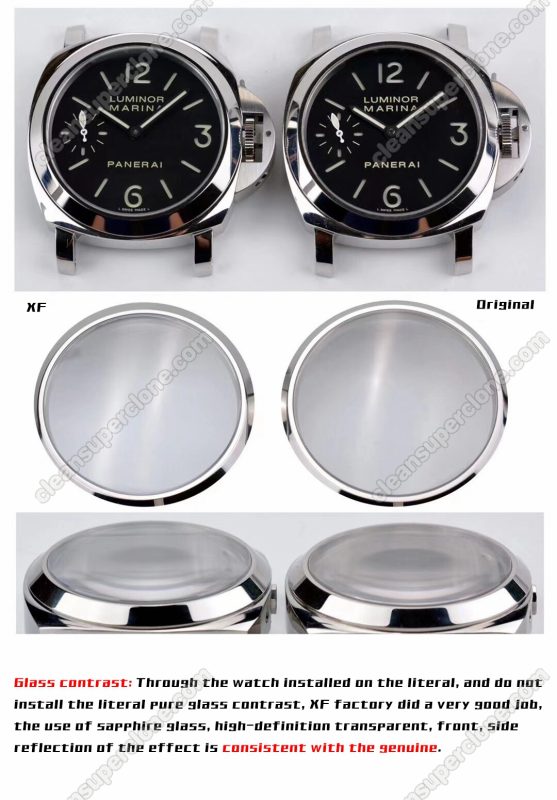 Panerai super clone watch compare the difference between the genuine XF Factory Luminor PAM00111 Mechanical Men
4