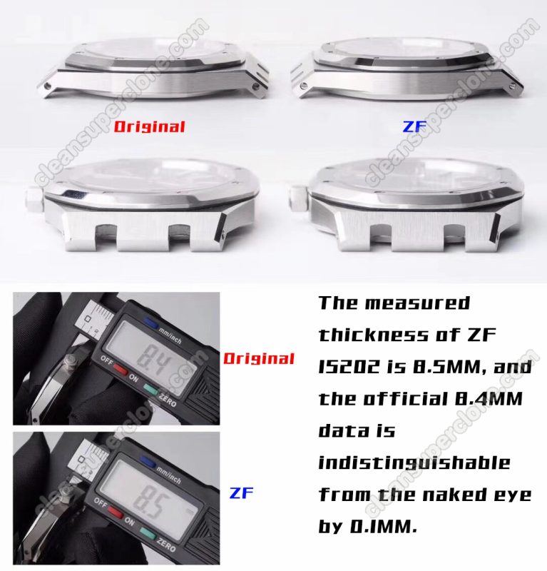 15202 1:1 replica watch and the genuine what is the difference ZF Factory Audemars Piguet 15202 Mechanical Men
4