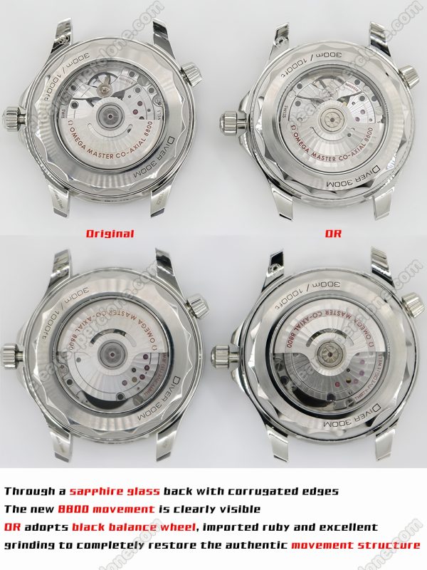 Omega super clone watch compare the difference between the genuine OR Factory gray Seamaster 210.30.42 Mechanical Men
5