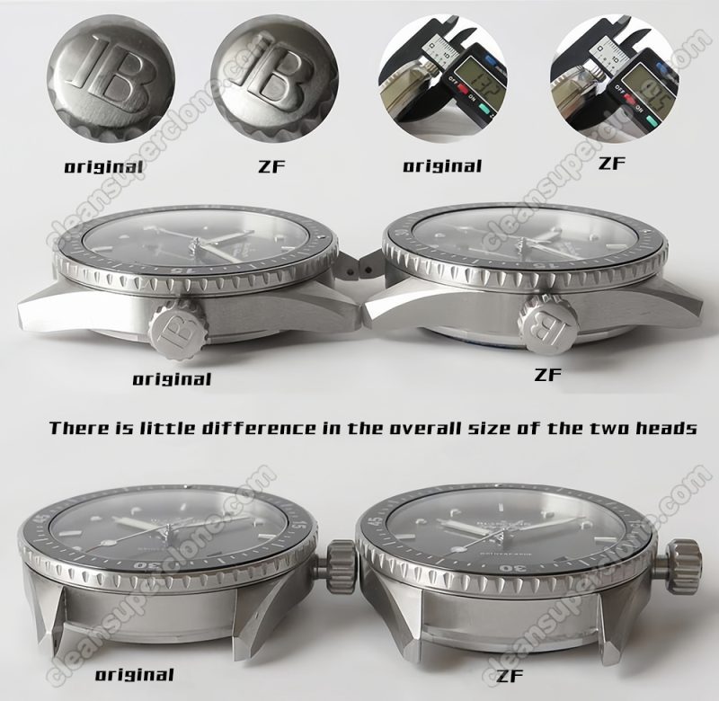 5000 1:1 replica watch and the genuine what is the difference ZF Factory Blancpain gray Fifty Fathoms Mechanical Men
6