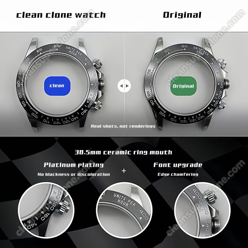 Rolex super clone watch compare the difference between the genuine Clean Factory Daytona 116500 Mechanical Men
6