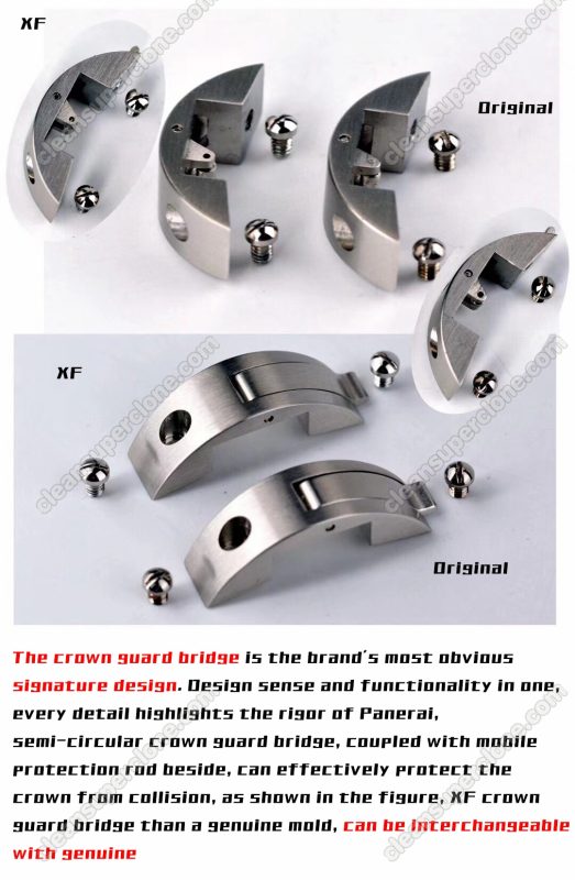 Panerai super clone watch compare the difference between the genuine XF Factory Luminor PAM00111 Mechanical Men
6