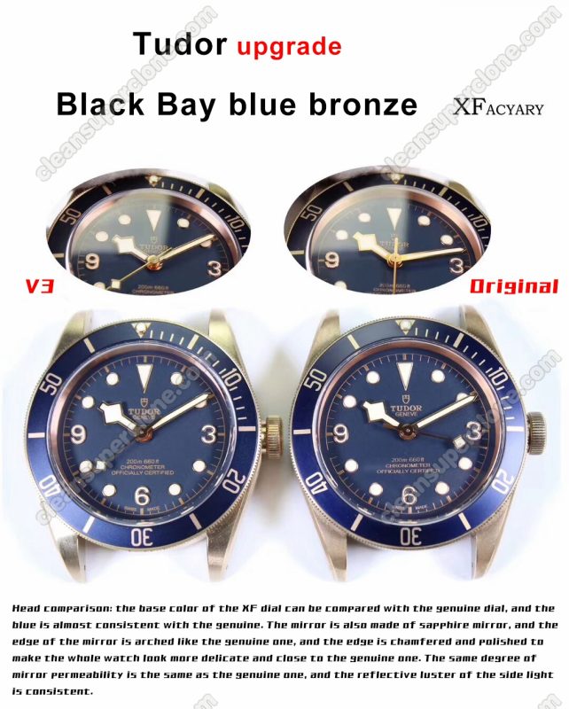 Black Bay replica watch and the original What is the difference XF Factory Tudor blue 79250BB Mechanical Men
7