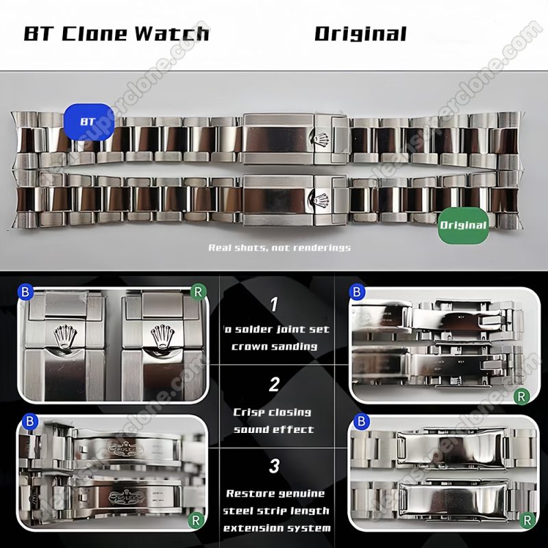 116500 1:1 replica watch and the genuine what is the difference BT Factory white Rolex Daytona Mechanical Men
7