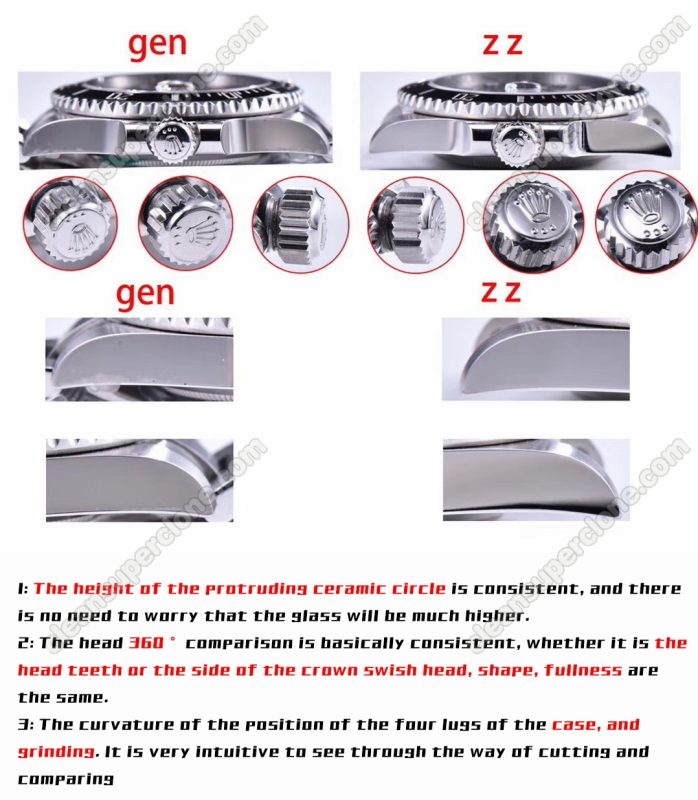 114060 1:1 replica watch and the genuine what is the difference ZZ Factory Rolex Submariner Mechanical Men
7