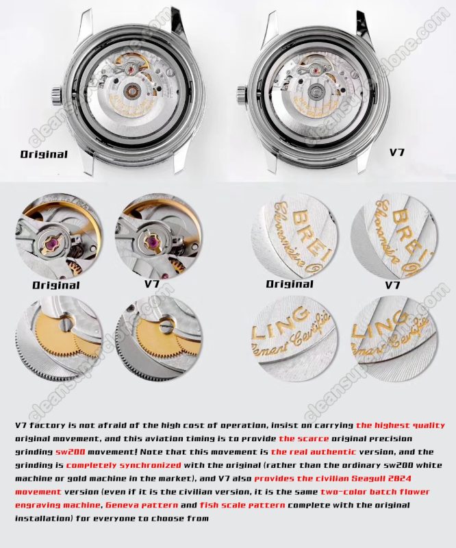 Navitimer replica watch and the original What is the difference V7 Factory Breitling A173262 Mechanical Men
8