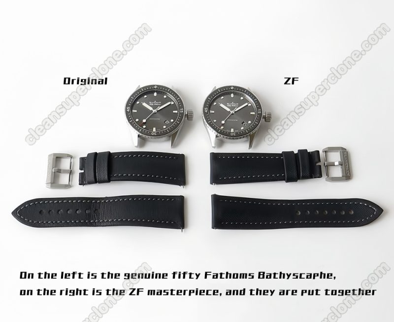 5000 1:1 replica watch and the genuine what is the difference ZF Factory Blancpain gray Fifty Fathoms Mechanical Men
8