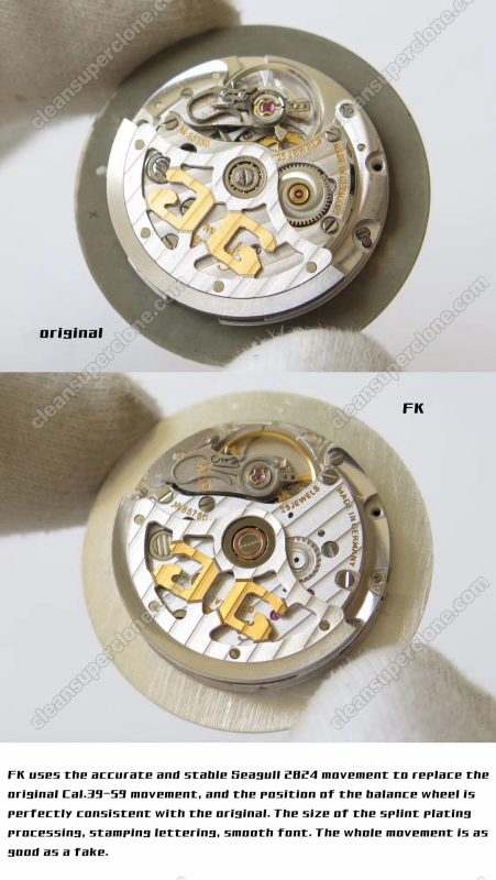 Glashütte super clone watch compare the difference between the genuine FK Factory white Senator 1-39-59 Mechanical Men
8