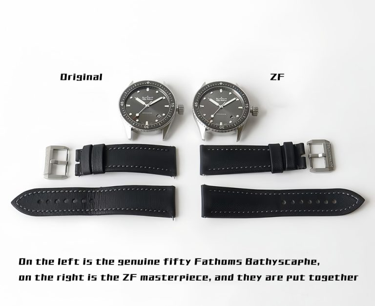 5000 1:1 replica watch and the genuine what is the difference ZF Factory Blancpain gray Fifty Fathoms Mechanical Men