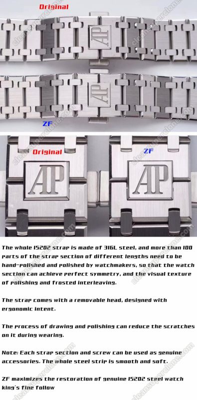 15202 1:1 replica watch and the genuine what is the difference ZF Factory Audemars Piguet 15202 Mechanical Men
9