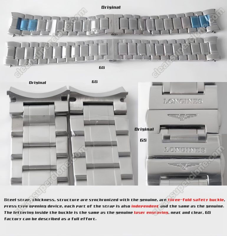 L2.673 1:1 replica watch and the genuine what is the difference GS Factory Longines Master Collection Mechanical Men
9