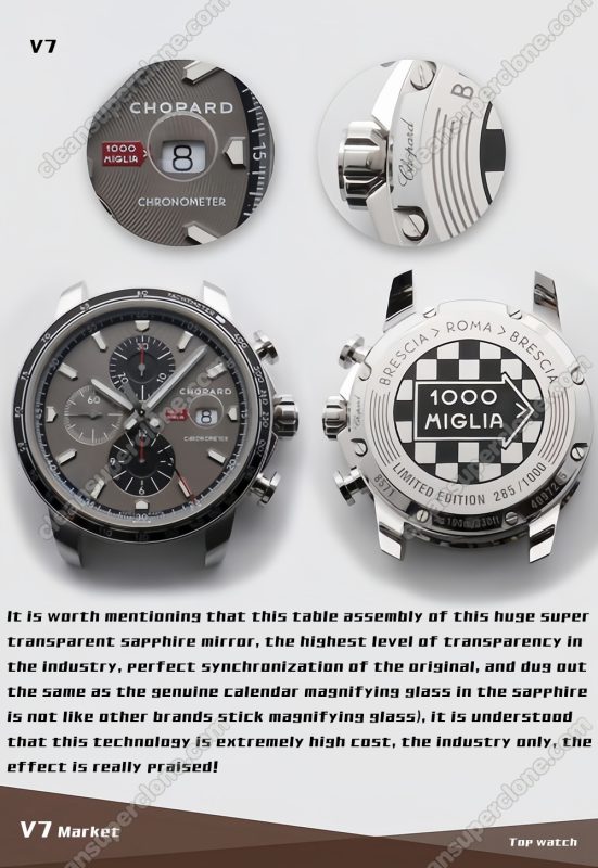 Mille Miglia replica watch and the original What is the difference V7 Factory Dark gray Chopard 168571 Mechanical Men
9