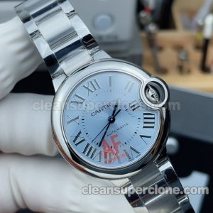 Ballon Bleu replica watch details and pricing AF Factory Cartier WSBB0062 blue 33mm Mechanical women