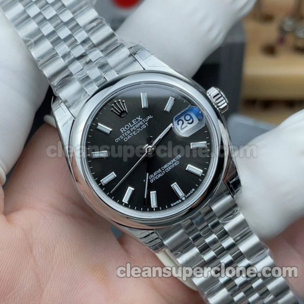 Oyster perpetual replica watch details and pricing GS Factory Rolex 277200 black 31mm Mechanical women