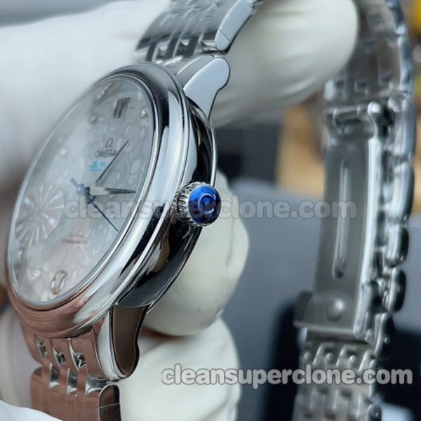 Deville replica watch details and pricing MKS Factory Cartier 424.10.33 Mechanical women 4