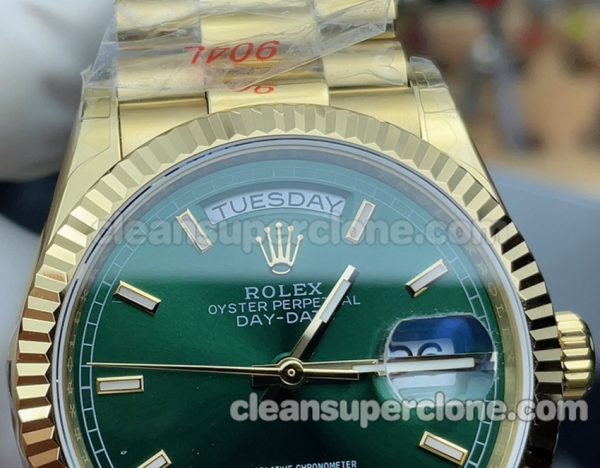 128238 1:1 Copy watch description and price TWS Factory Rolex Day-Date green 36mm Mechanical women 4