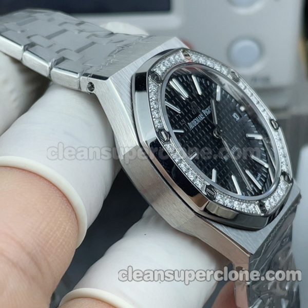 15451 1:1 Copy watch description and price APS Factory Audemars Piguet Royal Oak black Mechanical women 4