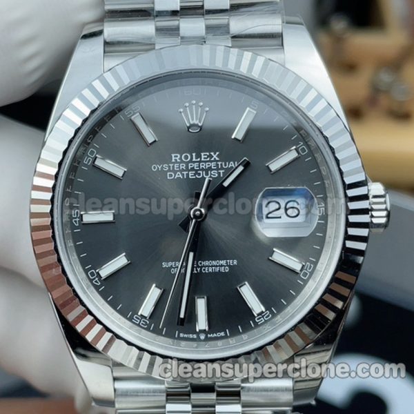 Datejust replica watch details and pricing C Factory Rolex 126334 41mm gray 3235 Mechanical men 2