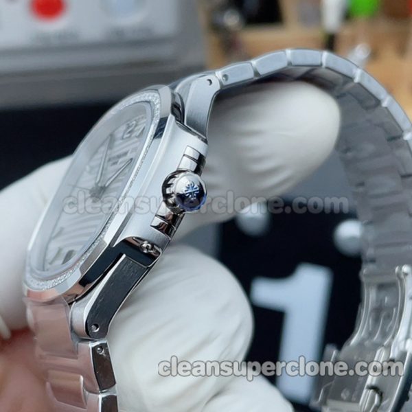 7118 1:1 Copy watch description and price 3K Factory Patek Philippe Nautilus white Mechanical women 5