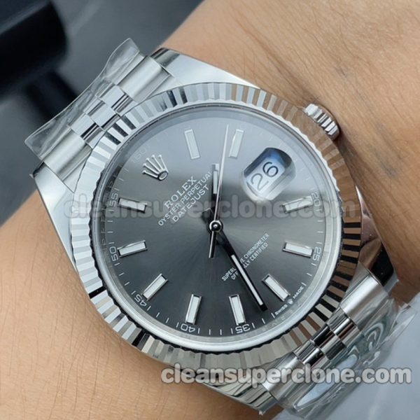 Datejust replica watch details and pricing C Factory Rolex 126334 41mm gray 3235 Mechanical men 8