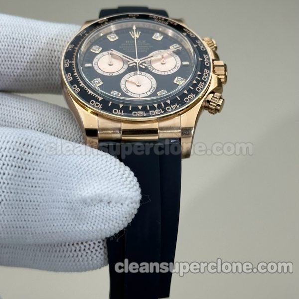 Daytona replica watch details and pricing C Factory Rolex 126518 black 4131 Mechanical men 4