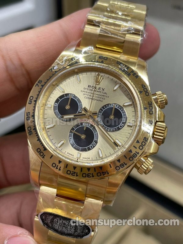 Daytona replica watch details and pricing C Factory Rolex 126508 gold 4131 Mechanical men 4