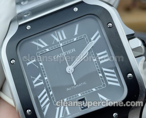 WSSA0037 1:1 Copy watch description and price BV Factory Cartier Santos black Mechanical men 3