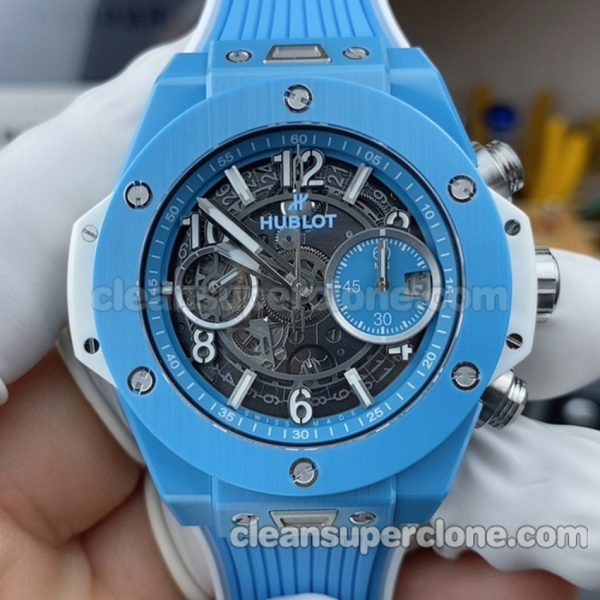 Big Bang replica watch details and pricing BBF Factory Hublot 441.EX blue Mechanical men