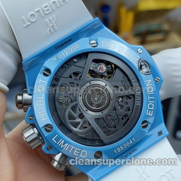 Big Bang replica watch details and pricing BBF Factory Hublot 441.EX blue Mechanical men 4