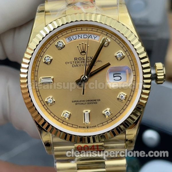 128238 1:1 Copy watch description and price TW Factory Rolex Day-date gold Mechanical men 2