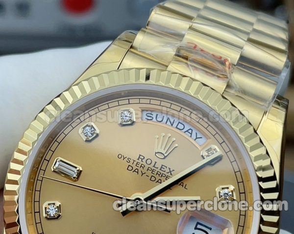 128238 1:1 Copy watch description and price TW Factory Rolex Day-date gold Mechanical men 8