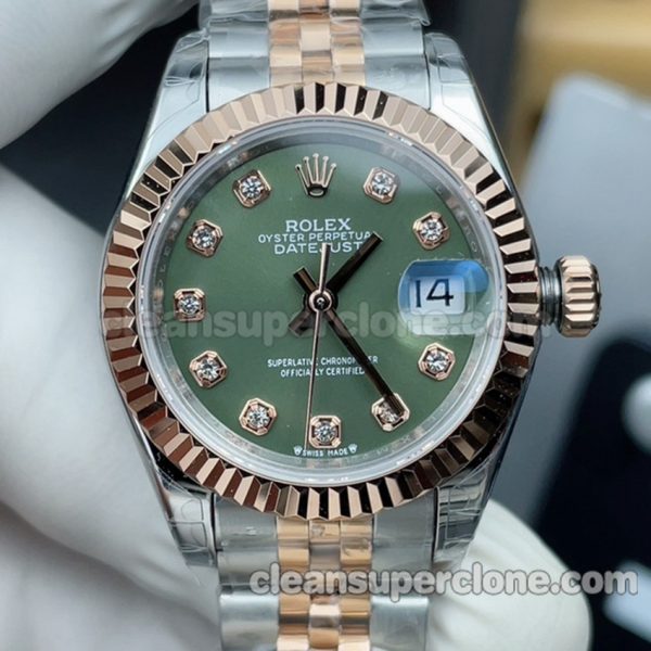 Lady-datejust replica watch details and pricing GS Factory Rolex 279171 green 28mm Mechanical women 2