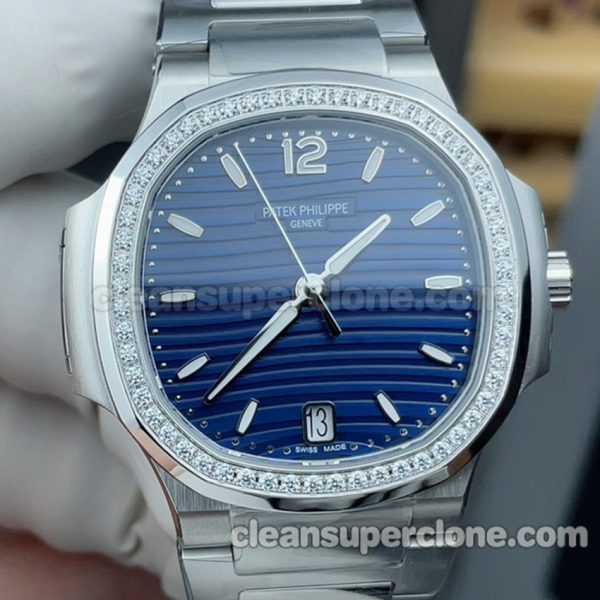 7118 1:1 Copy watch description and price 3k Factory Patek Philippe Nautilus blue Mechanical women 2