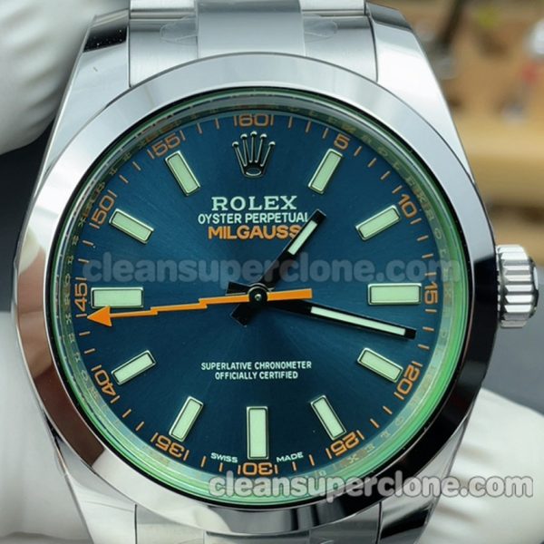 116400 1:1 Copy watch description and price VS Factory Rolex Milgauss blue Mechanical men 2