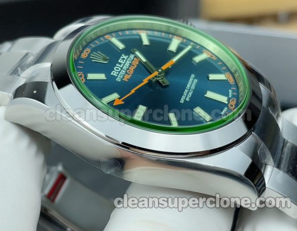 116400 1:1 Copy watch description and price VS Factory Rolex Milgauss blue Mechanical men 3