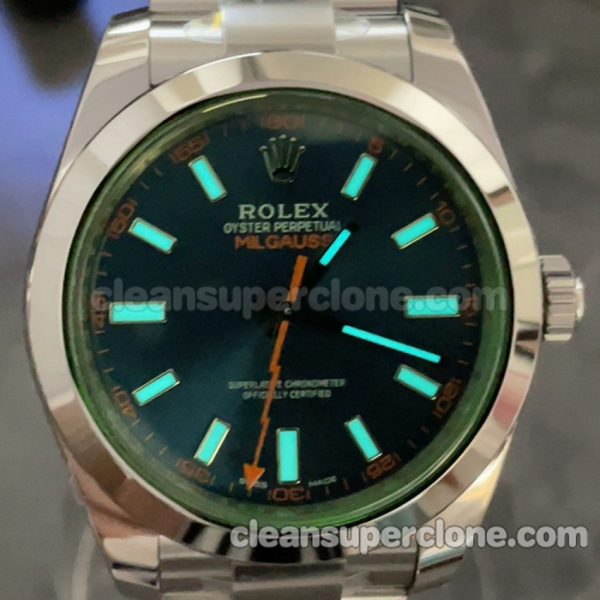 116400 1:1 Copy watch description and price VS Factory Rolex Milgauss blue Mechanical men 9