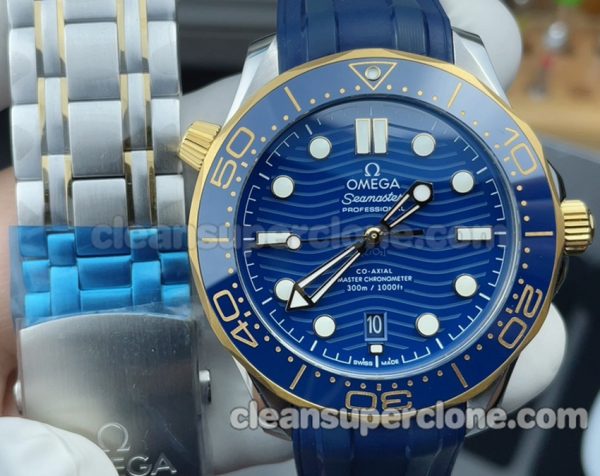 210.22.42 1:1 Copy watch description and price VS Factory Omega Seamaster 300m blue 8800 Mechanical men 2