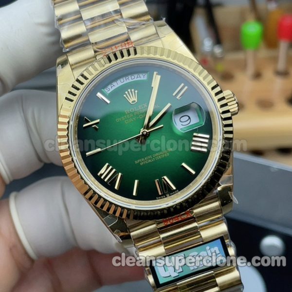 228238 1:1 Copy watch description and price QF Factory Rolex Day-date green 40mm Mechanical men