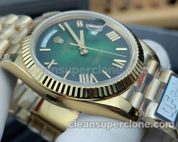 228238 1:1 Copy watch description and price QF Factory Rolex Day-date green 40mm Mechanical men 4