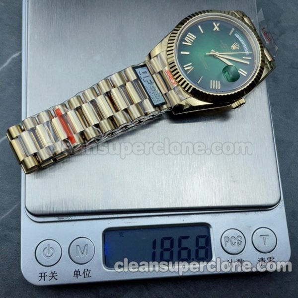 228238 1:1 Copy watch description and price QF Factory Rolex Day-date green 40mm Mechanical men 9