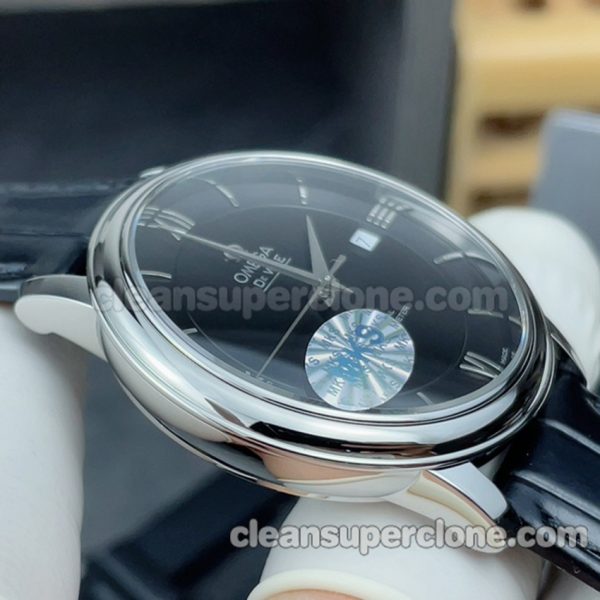 424.13.40 1:1 Copy watch description and price MKS Factory Omega Deville black Mechanical men 3