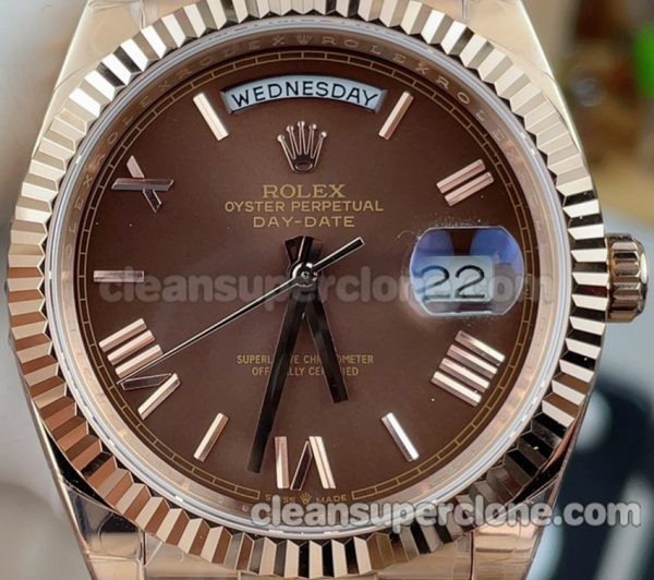 228235 1:1 Copy watch description and price GS Factory Rolex Day-date brown Mechanical men 2