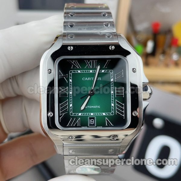 Santos replica watch details and pricing BV Factory Cartier green WSSA0062 Mechanical men 2